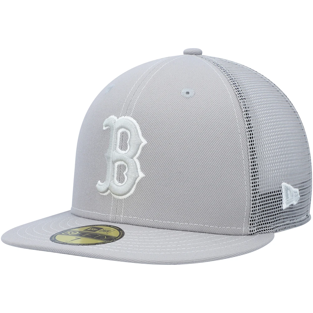 Men's New Era Gray Boston Red Sox 2023 On-Field Batting Practice 59FIFTY Fitted Hat