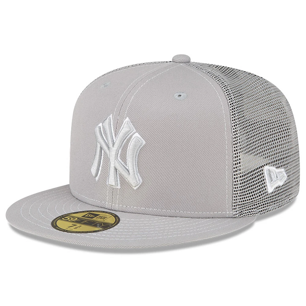 Men's New Era Gray York Yankees 2023 On-Field Batting Practice 59FIFTY Fitted Hat