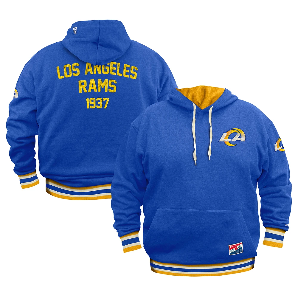 Men's New Era Royal Los Angeles Rams Big & Tall NFL Pullover Hoodie