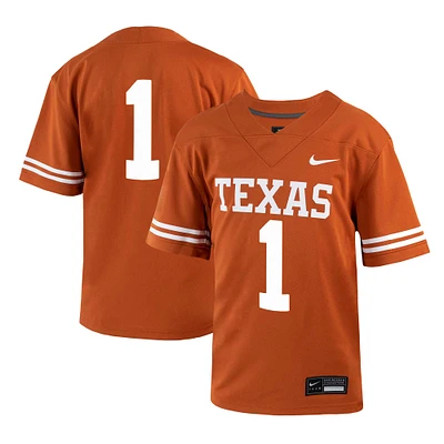 Youth Nike #1 Texas Orange Longhorns 1st Armored Division Old Ironsides Untouchable Football Jersey