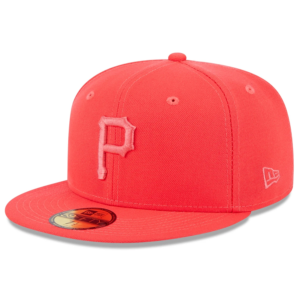 Men's New Era Red Pittsburgh Pirates 2023 Spring Color Basic 59FIFTY Fitted Hat