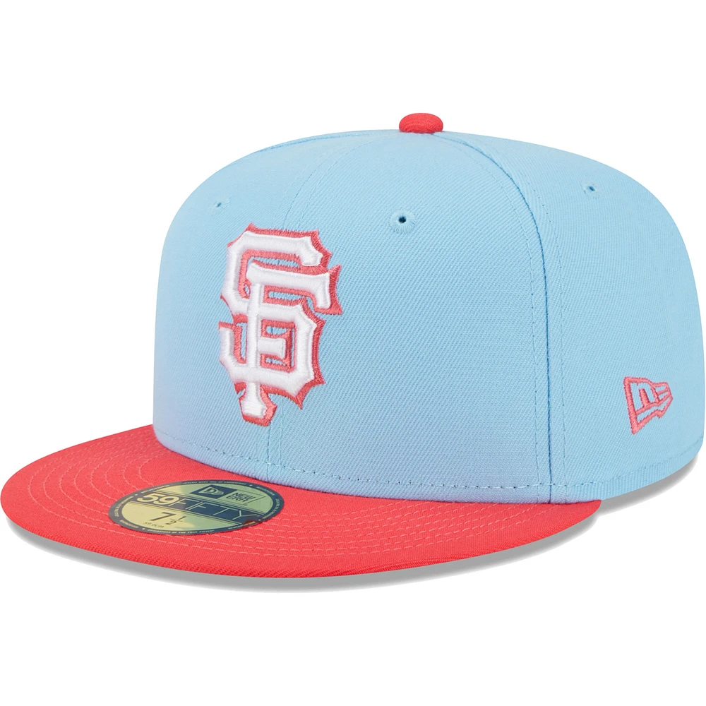 Men's New Era /Light Blue San Francisco Giants Spring Color Two-Tone 59FIFTY Fitted Hat
