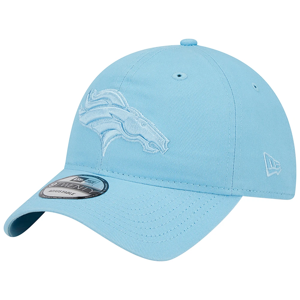 Men's New Era Light Blue Denver Broncos Core Classic 2.0 Brights 9TWENTY Adjustable Hat