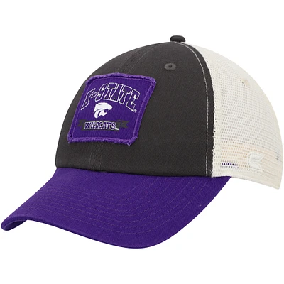 Men's Colosseum Charcoal Kansas State Wildcats Objection Snapback Hat