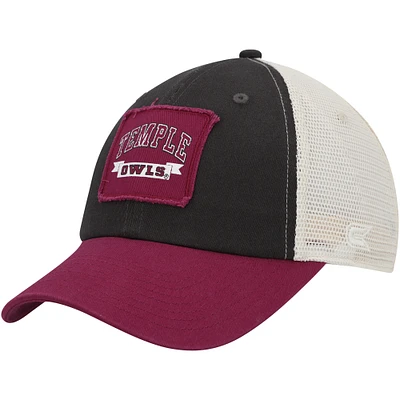 Men's Colosseum Charcoal Temple Owls Objection Snapback Hat