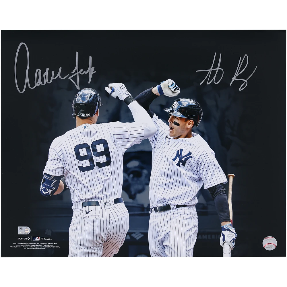 Aaron Judge & Anthony Rizzo New York Yankees Dual-Signed 16'' x 20'' Celebration Photograph