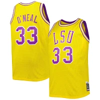 Men's 1990/91 Mitchell & Ness Shaquille O'Neal Gold LSU Tigers Big Tall Swingman Jersey