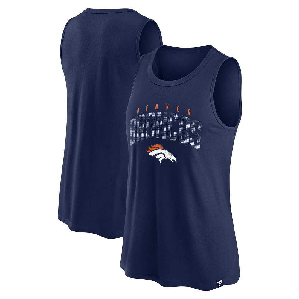 Women's Fanatics Navy Denver Broncos Classic Rhine Tank Top