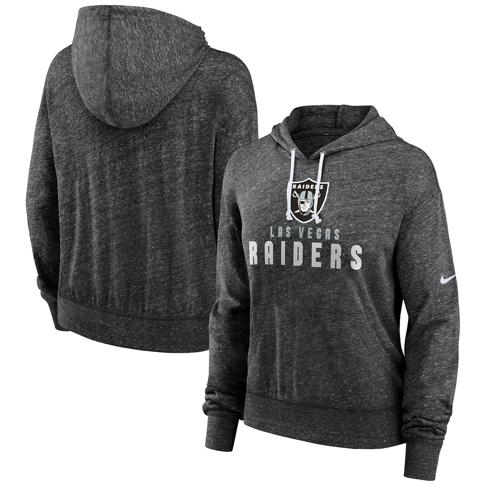 Women's Nike Black Las Vegas Raiders Gym Vintage Lightweight Pullover Hoodie