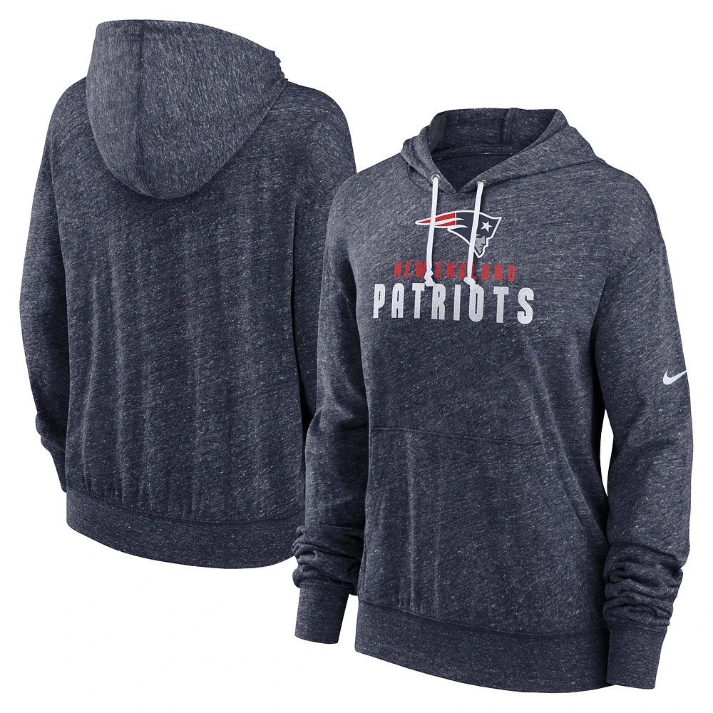 Women's Nike Navy New England Patriots Plus Gym Vintage Pullover Hoodie