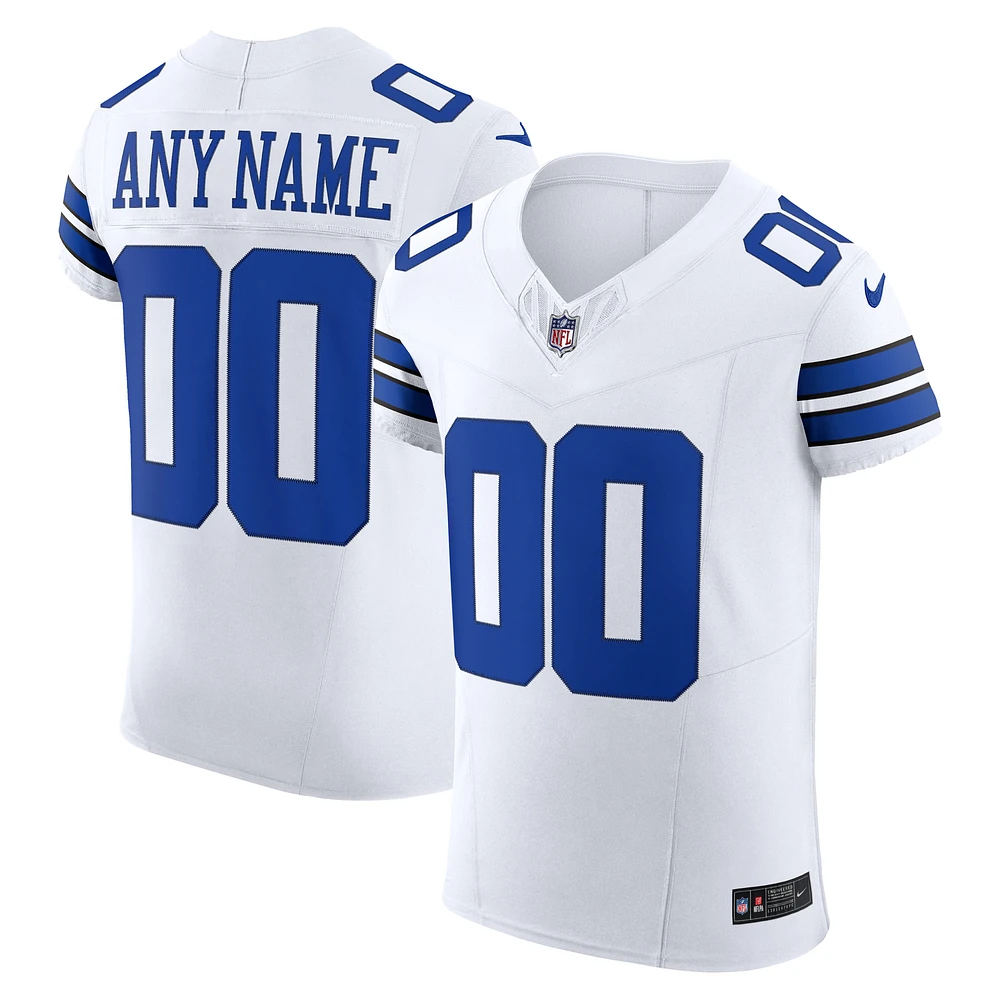 Men's Nike White Dallas Cowboys Vapor F.U.S.E. Elite Custom Jersey