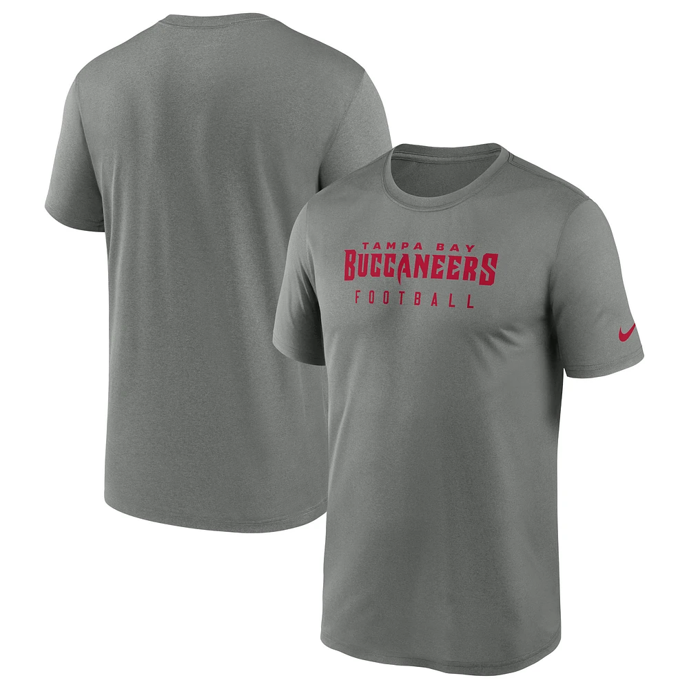 Men's Nike Heather Gray Tampa Bay Buccaneers Sideline Legend Performance T-Shirt