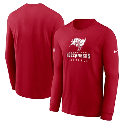 Men's Nike Red Tampa Bay Buccaneers Sideline Performance Long Sleeve T-Shirt