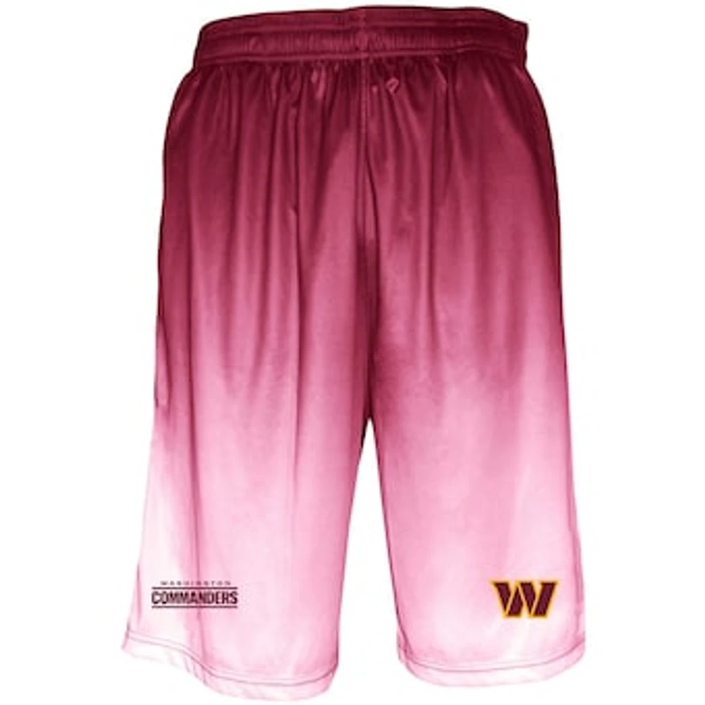 Men's Burgundy Washington Commanders Big & Tall Faded Shorts
