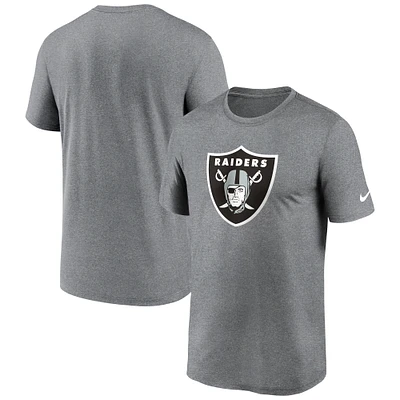 Men's Nike Heather Charcoal Las Vegas Raiders Primetime Legend Logo Performance T-Shirt