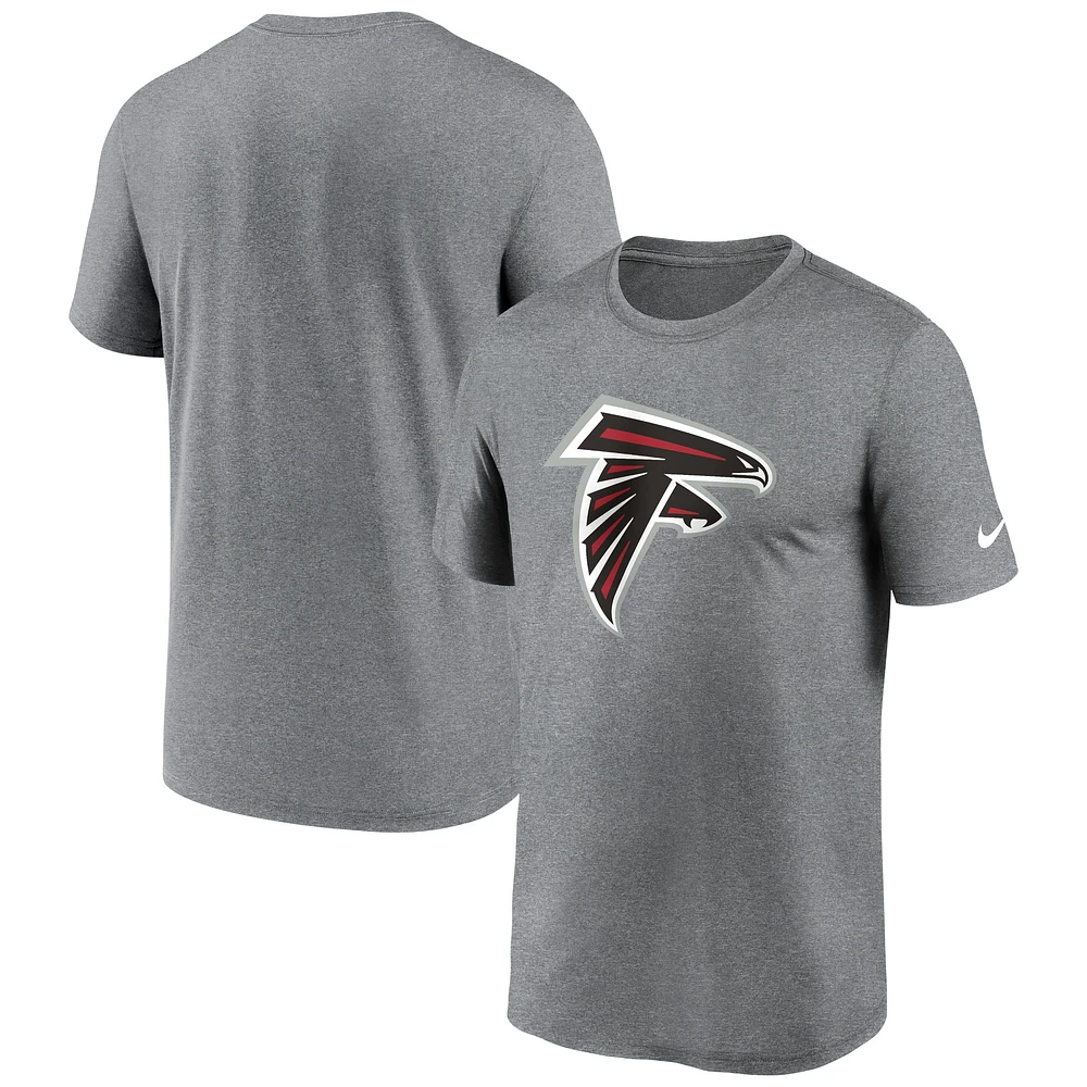 Men's Nike Heather Charcoal Atlanta Falcons Primetime Legend Logo Performance T-Shirt
