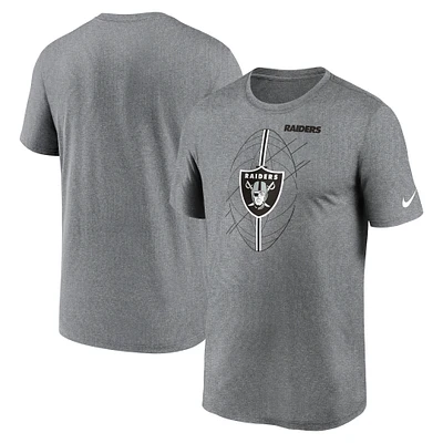 Men's Nike Heather Charcoal Las Vegas Raiders Legend Icon Performance T-Shirt
