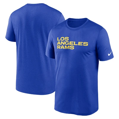 Men's Nike Royal Los Angeles Rams Legend Wordmark Performance T-Shirt