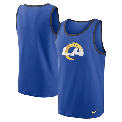 Men's Nike Royal Los Angeles Rams Tri-Blend Tank Top