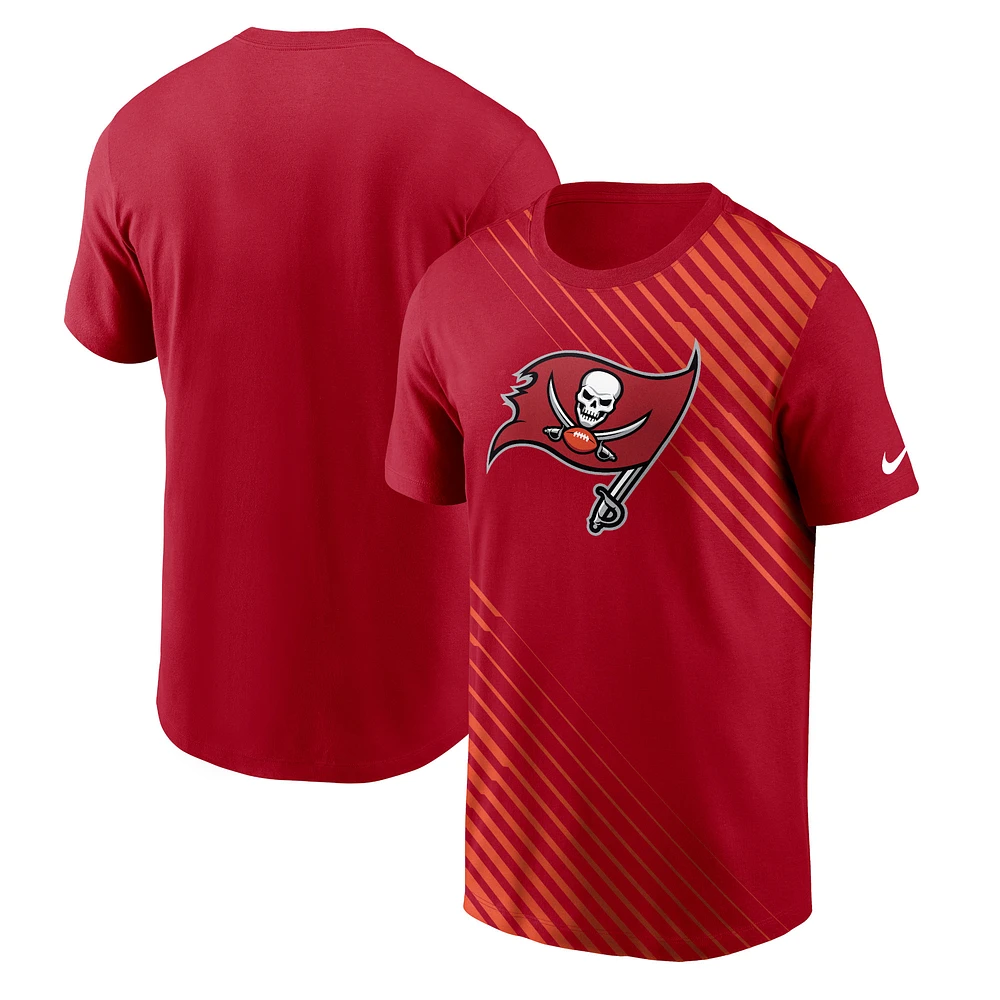 Men's Nike Red Tampa Bay Buccaneers Yard Line Fashion Asbury T-Shirt