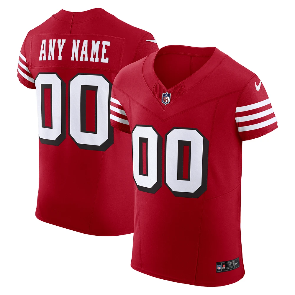 Men's Nike Scarlet San Francisco 49ers Alternate Vapor F.U.S.E. Elite Custom Jersey