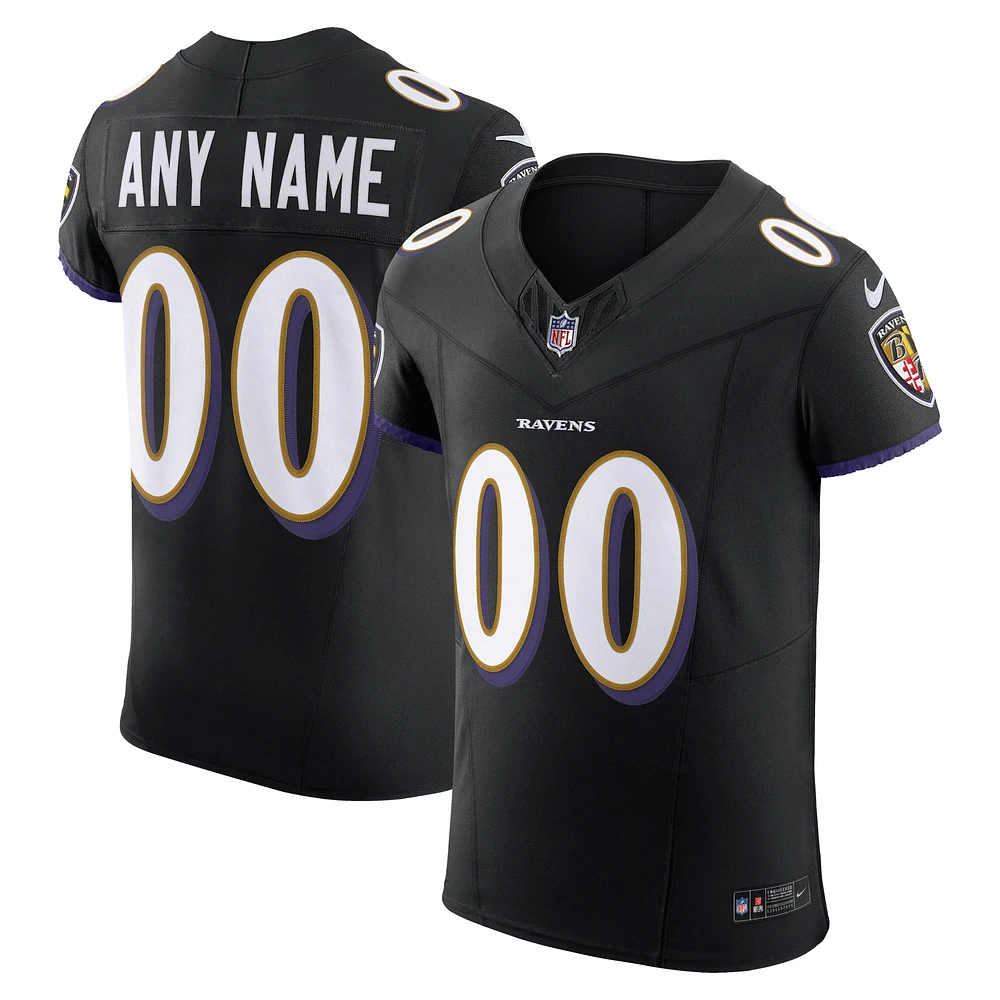 Men's Nike Black Baltimore Ravens Vapor F.U.S.E. Elite Custom Jersey
