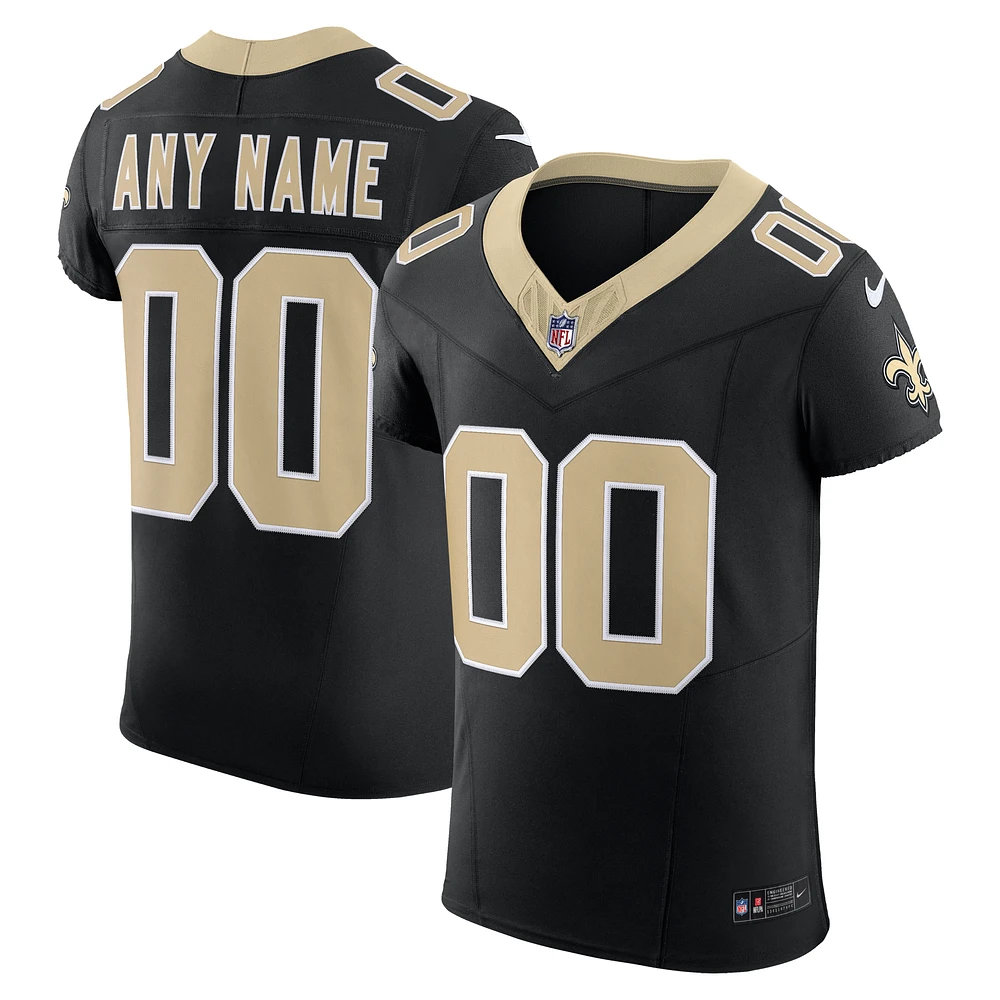 Men's Nike Black New Orleans Saints Vapor F.U.S.E. Elite Custom Jersey