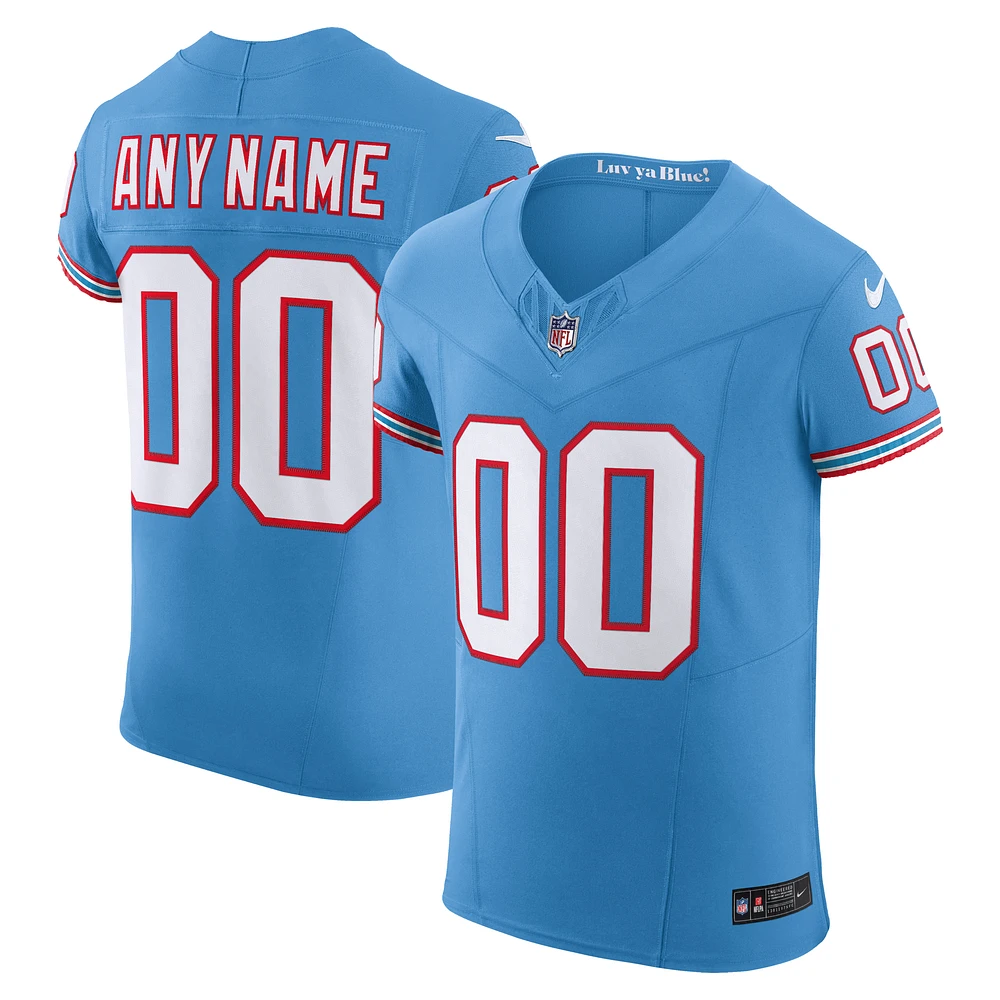 Men's Nike Light Blue Tennessee Titans Vapor F.U.S.E. Elite Custom Jersey