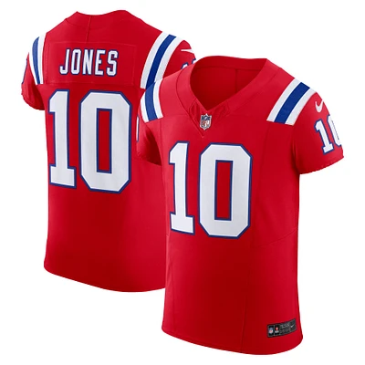 Men's Nike Mac Jones Red New England Patriots Vapor F.U.S.E. Elite Jersey