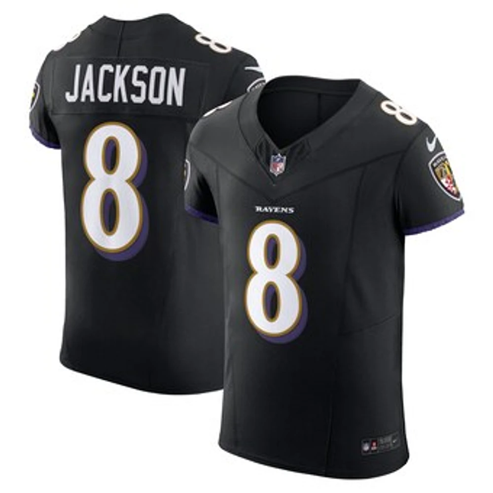 Men's Nike Lamar Jackson Black Baltimore Ravens Alternate Vapor F.U.S.E. Elite Jersey