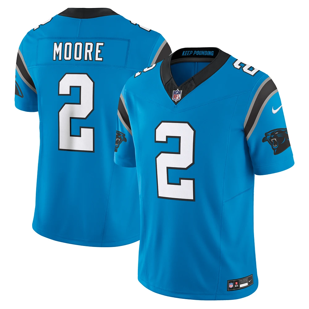 Men's Nike D.J. Moore Blue Carolina Panthers Vapor F.U.S.E. Limited Jersey