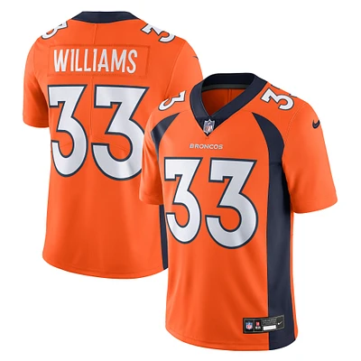Men's Nike Javonte Williams Orange Denver Broncos Vapor Untouchable Limited Jersey