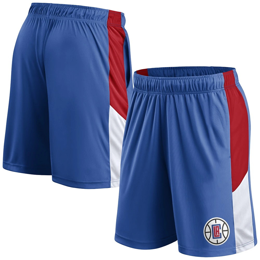 Men's Fanatics Royal LA Clippers Practice Performance Shorts