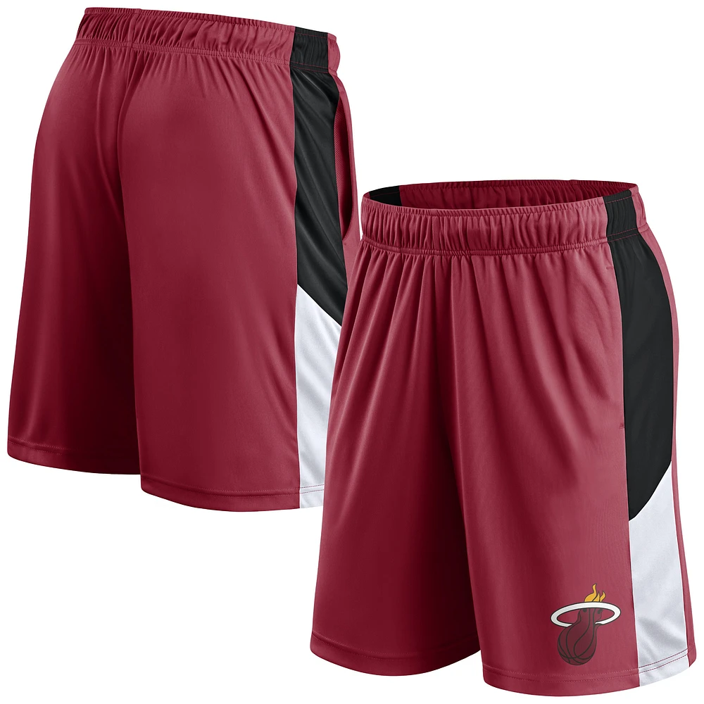 Men's Fanatics Red Miami Heat Practice Performance Shorts