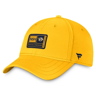 Men's Fanatics Gold Nashville Predators Authentic Pro Training Camp Flex Hat