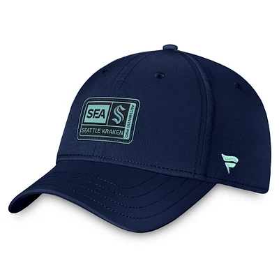 Men's Fanatics Deep Sea Blue Seattle Kraken Authentic Pro Training Camp Flex Hat