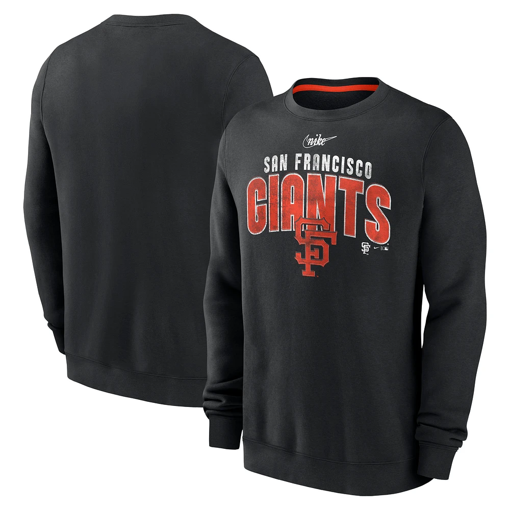 Men's Nike Black San Francisco Giants Cooperstown Collection Team Shout Out Pullover Sweatshirt