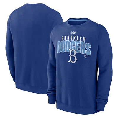 Men's Nike Royal Brooklyn Dodgers Cooperstown Collection Team Shout Out Pullover Sweatshirt