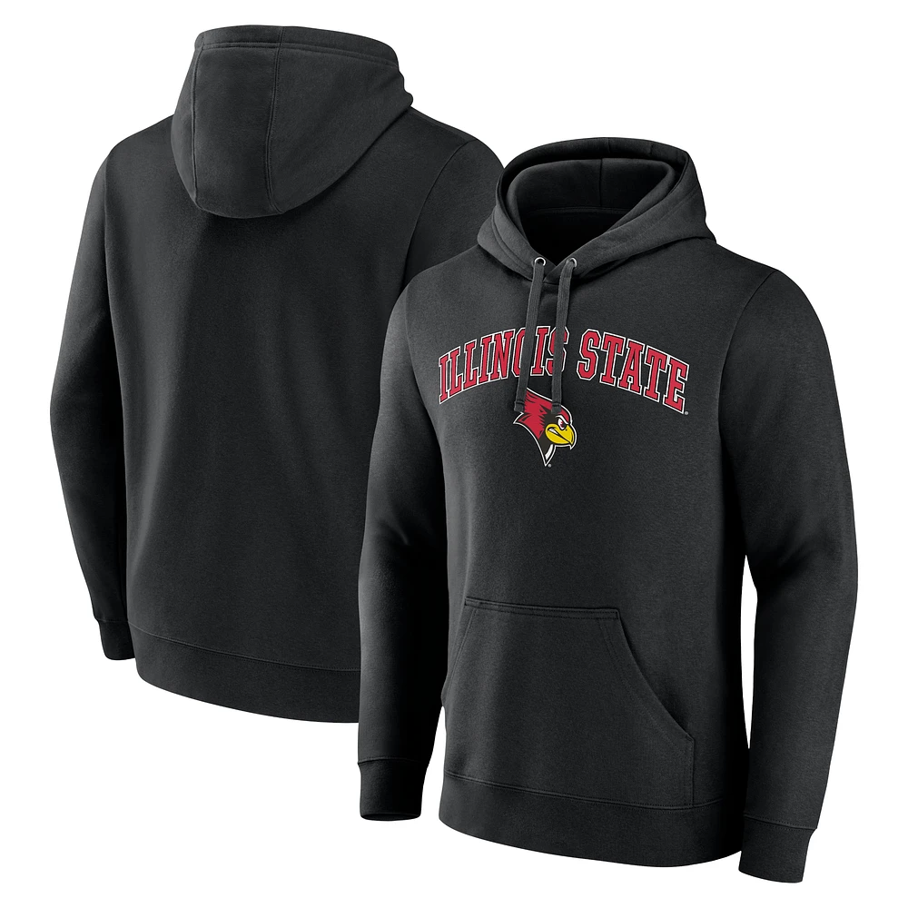 Men's Black Illinois State Redbirds Campus Team Pullover Hoodie