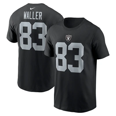Men's Nike Darren Waller Black Las Vegas Raiders Player Name & Number T-Shirt