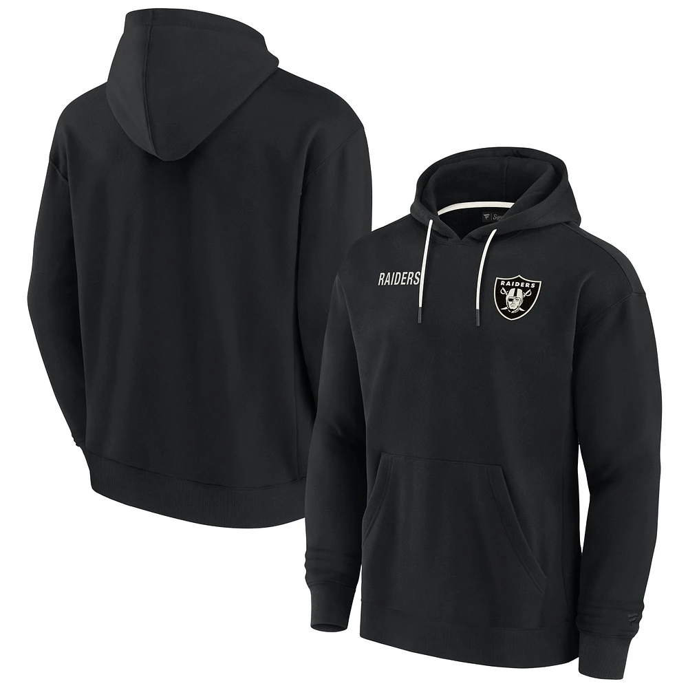 Unisex Fanatics Black Las Vegas Raiders Elements Super Soft Fleece Pullover Hoodie