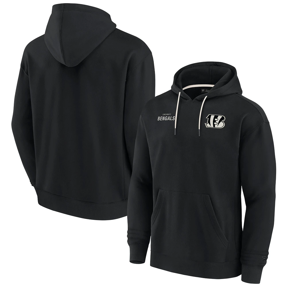 Unisex Fanatics Black Cincinnati Bengals Elements Super Soft Fleece Pullover Hoodie