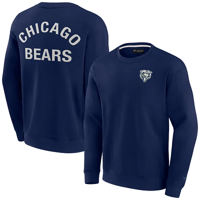 Unisex Fanatics Navy Chicago Bears Elements Super Soft Pullover Sweatshirt