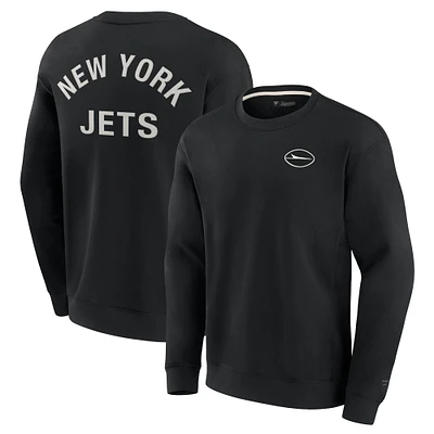 Unisex Fanatics Black New York Jets Elements Super Soft Pullover Sweatshirt