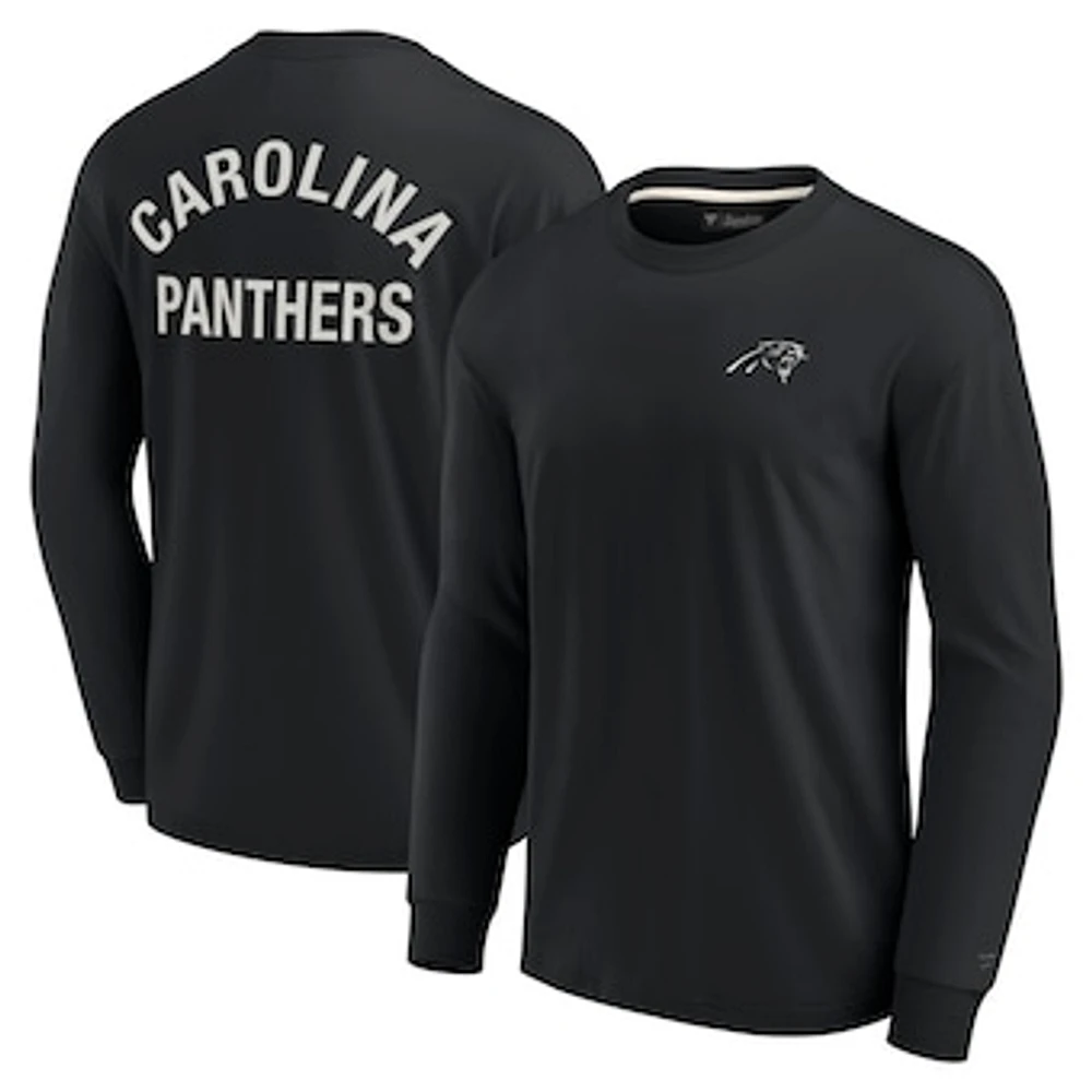 Unisex Fanatics Black Carolina Panthers Elements Super Soft Long Sleeve T-Shirt