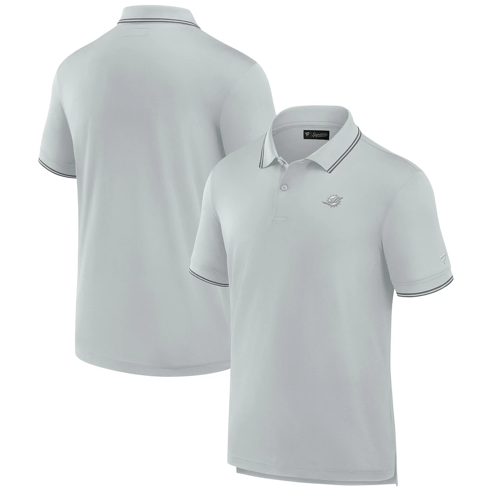 Men's Fanatics Gray Miami Dolphins Front Office Pique Polo