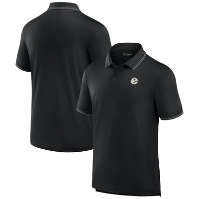 Men's Fanatics Black Pittsburgh Steelers Front Office Pique Polo