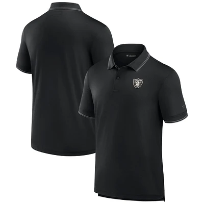 Men's Fanatics Black Las Vegas Raiders Front Office Pique Polo