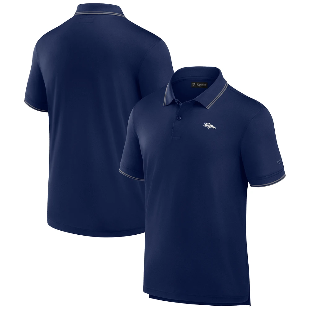 Men's Fanatics Navy Denver Broncos Front Office Pique Polo