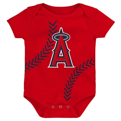 Newborn & Infant Red Los Angeles Angels Running Home Bodysuit